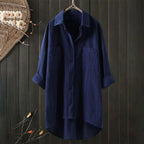 Chemisier Femme Oversize Lin Élégant
