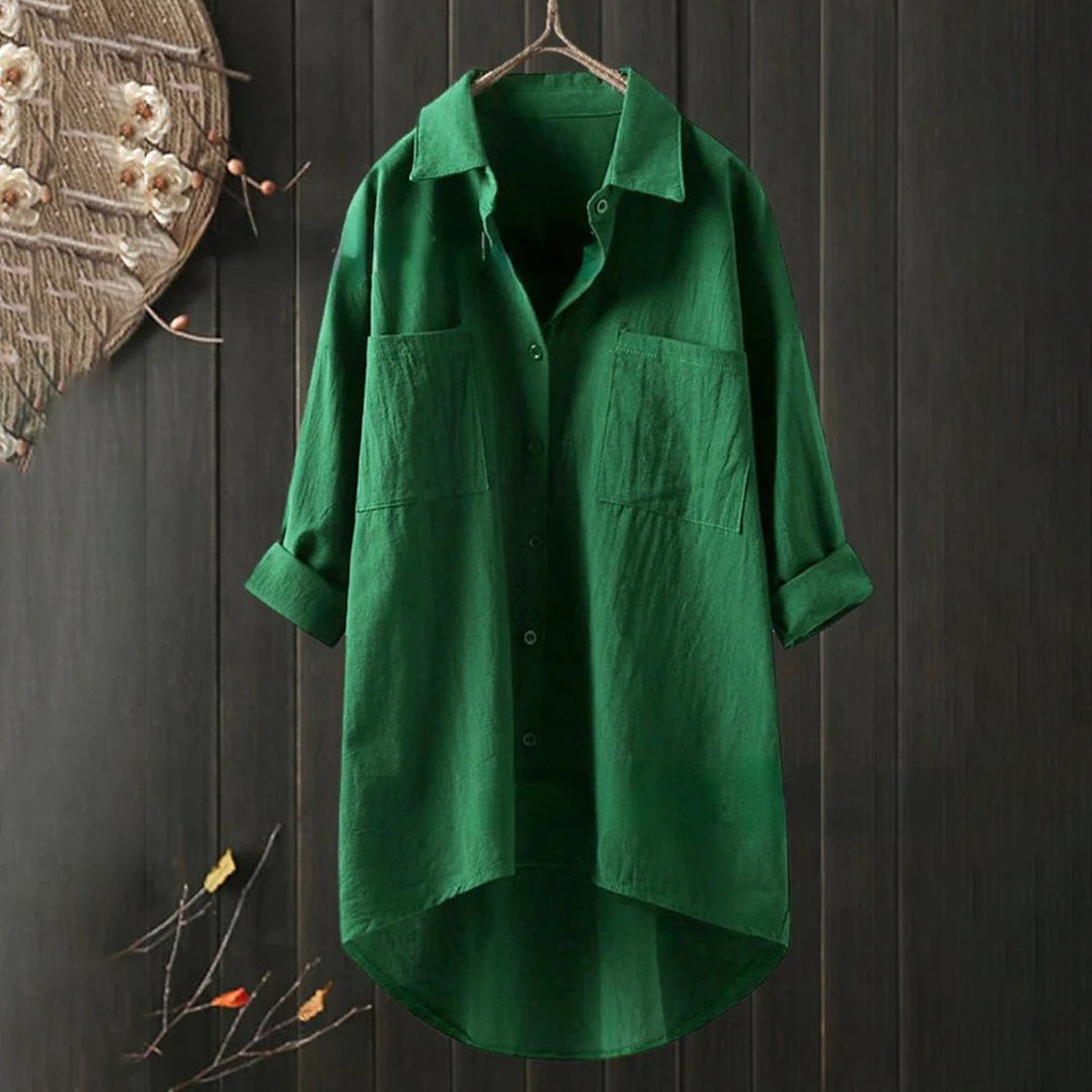 Chemisier Femme Oversize Lin Élégant