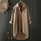 Chemisier Femme Oversize Lin Élégant