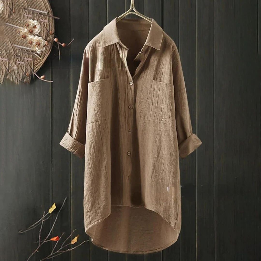 Chemisier Femme Oversize Lin Élégant