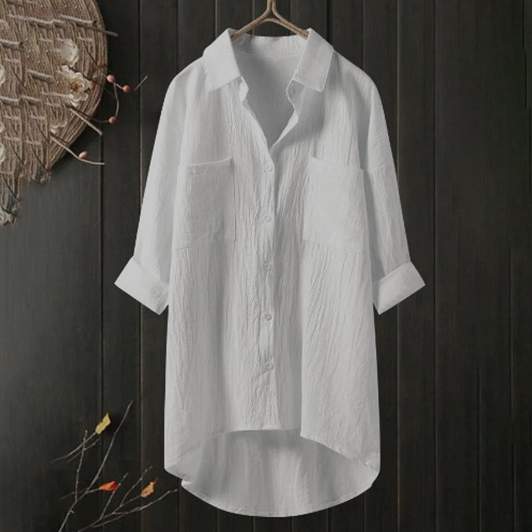 Chemisier Femme Oversize Lin Élégant