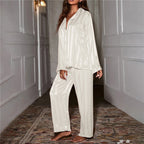 Ensemble Pyjama Satiné Rayé Femme