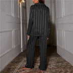 Ensemble Pyjama Satiné Rayé Femme