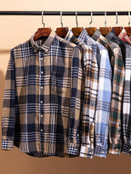 Chemise Homme à Carreaux Boutonnée