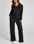 Ensemble Maille Col V et Pantalon Large
