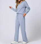 Ensemble Maille Col V et Pantalon Large