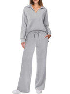 Ensemble Maille Col V et Pantalon Large