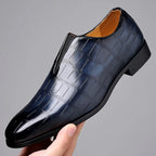 Chaussures en Cuir Crocodile Élégantes Style Luxe et Confort