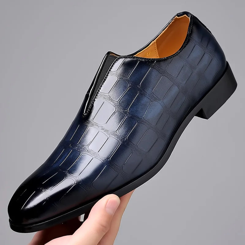 Chaussures en Cuir Crocodile Élégantes Style Luxe et Confort