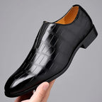 Chaussures en Cuir Crocodile Élégantes Style Luxe et Confort