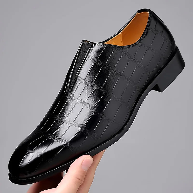 Chaussures en Cuir Crocodile Élégantes Style Luxe et Confort
