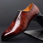 Chaussures en Cuir Crocodile Élégantes Style Luxe et Confort