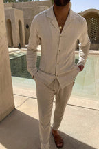 Ensemble Chemise et Pantalon Lin Élégant Confort Léger et Style Estival