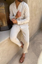 Ensemble Chemise et Pantalon Lin Élégant Confort Léger et Style Estival
