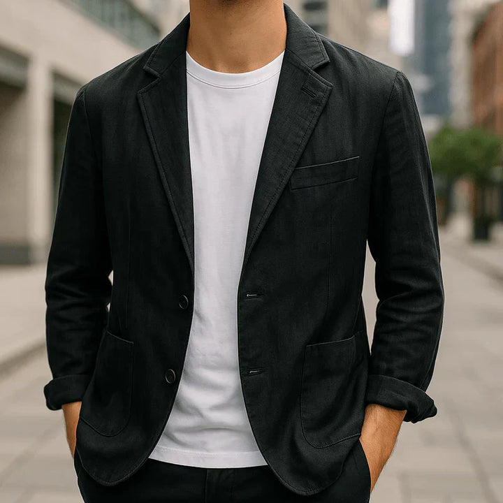 Blazer Homme Décontracté à Revers Classiques