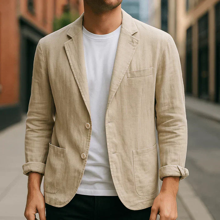 Blazer Homme Décontracté à Revers Classiques