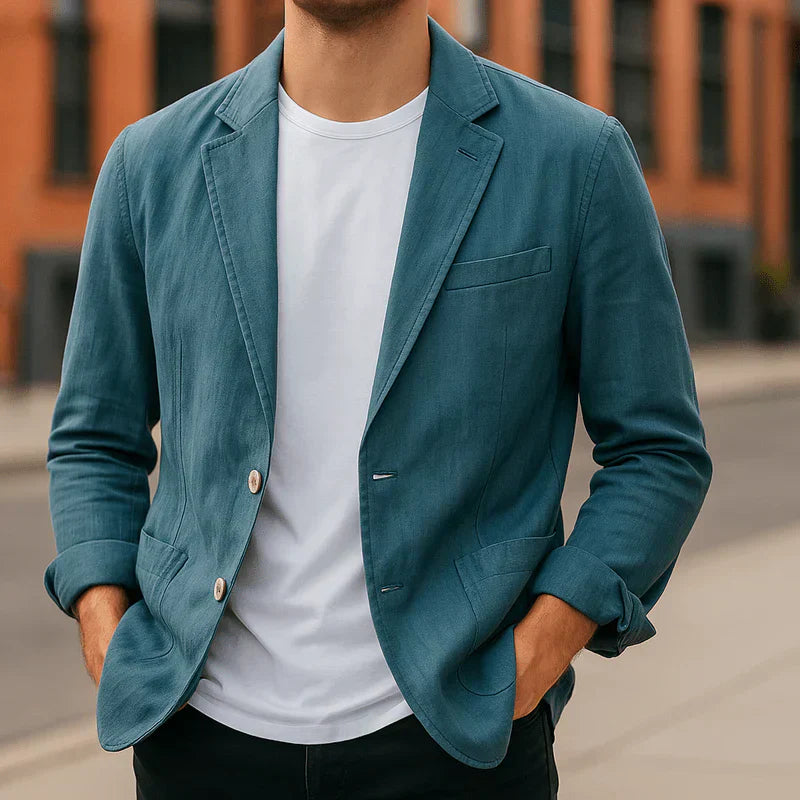 Blazer Homme Décontracté à Revers Classiques