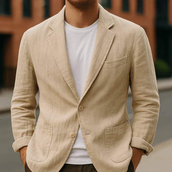 Blazer Homme Décontracté à Revers Classiques