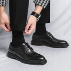 Chaussures Derby en Cuir Verni Élégantes Style Formel et Confort