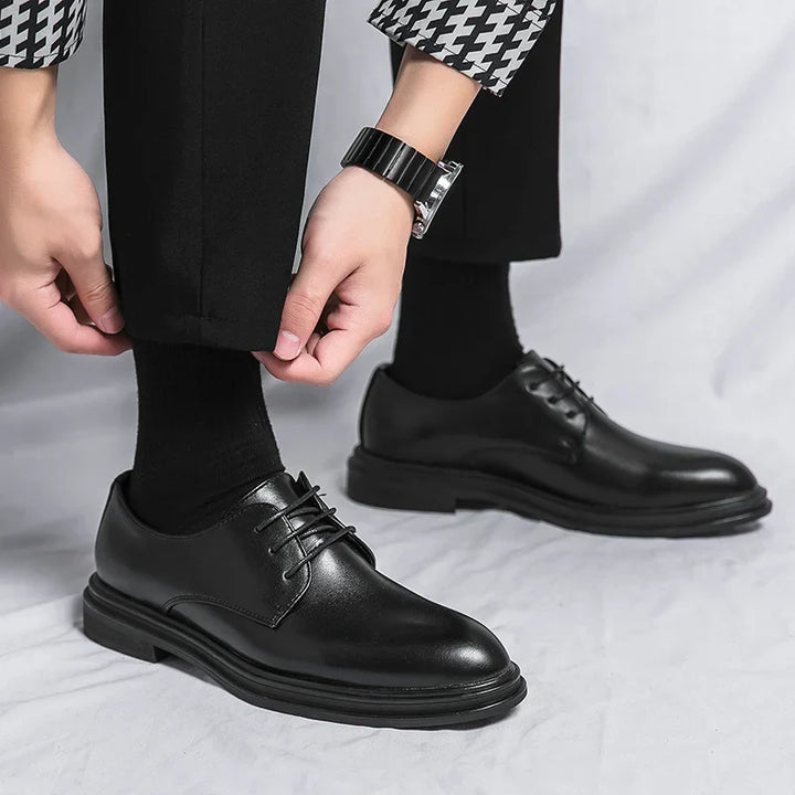 Chaussures Derby en Cuir Verni Élégantes Style Formel et Confort