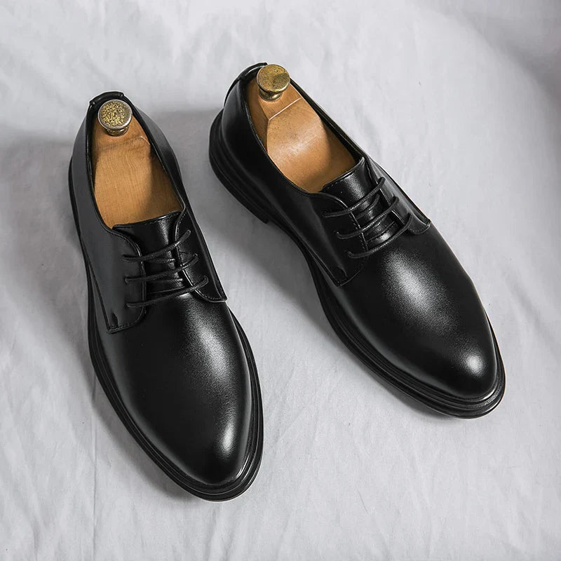 Chaussures Derby en Cuir Verni Élégantes Style Formel et Confort