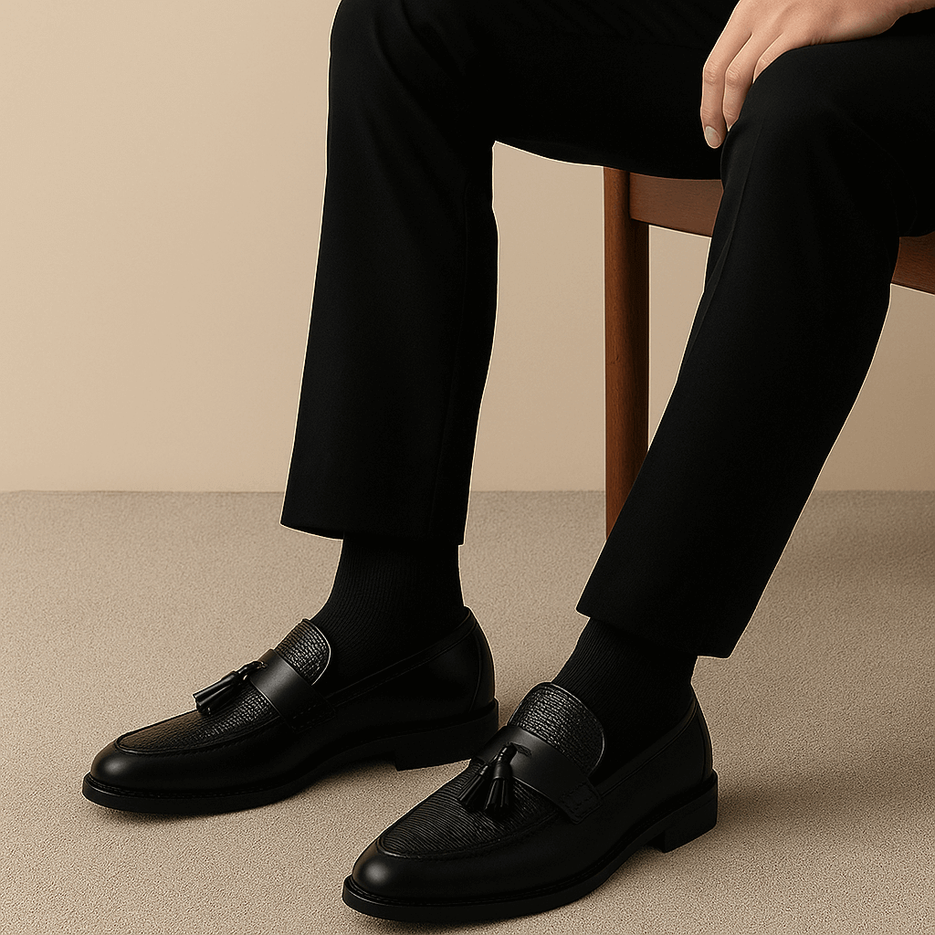 Mocassins à Pampilles en Cuir Élégants Confort et Style Classique