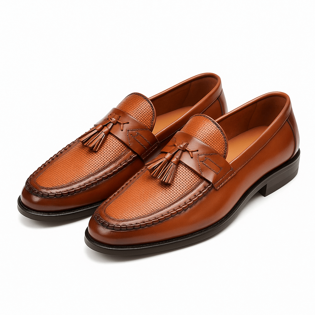 Mocassins à Pampilles en Cuir Élégants Confort et Style Classique