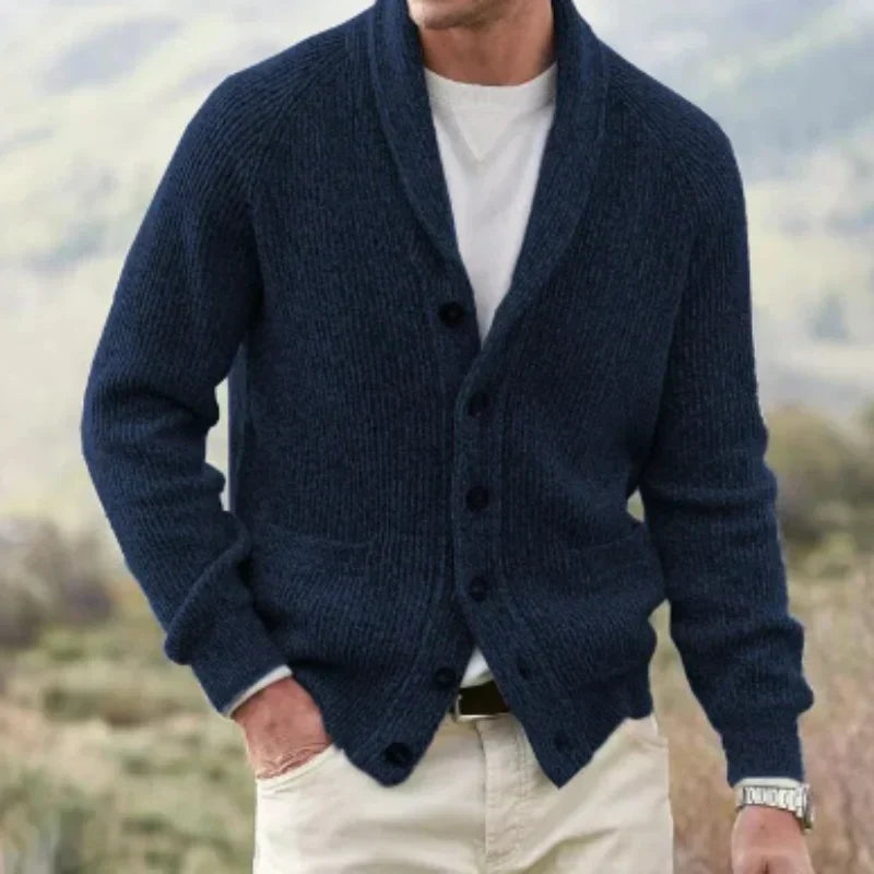 Cardigan Homme Col Châle Élégant