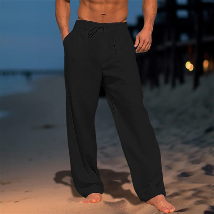 Pantalon Léger Été Taille Élastique Confort et Style Décontracté