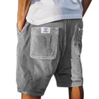 Short Rayé à Taille Élastique Homme