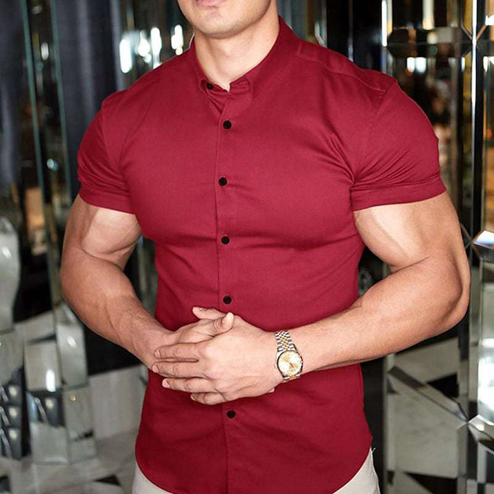 Chemise Ajustée Manches Courtes Élégante et Style Moderne