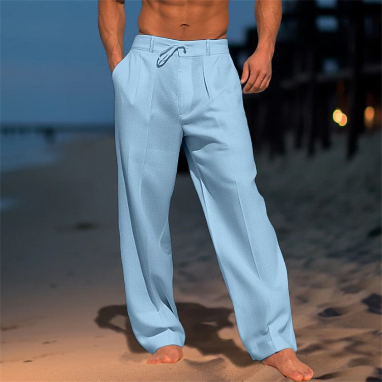 Pantalon Léger Été Taille Élastique Confort et Style Décontracté