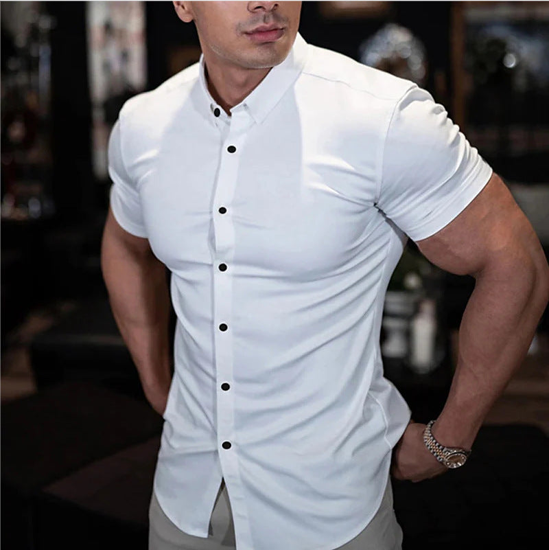 Chemise Ajustée Manches Courtes Élégante et Style Moderne