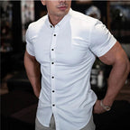 Chemise Ajustée Manches Courtes Élégante et Style Moderne