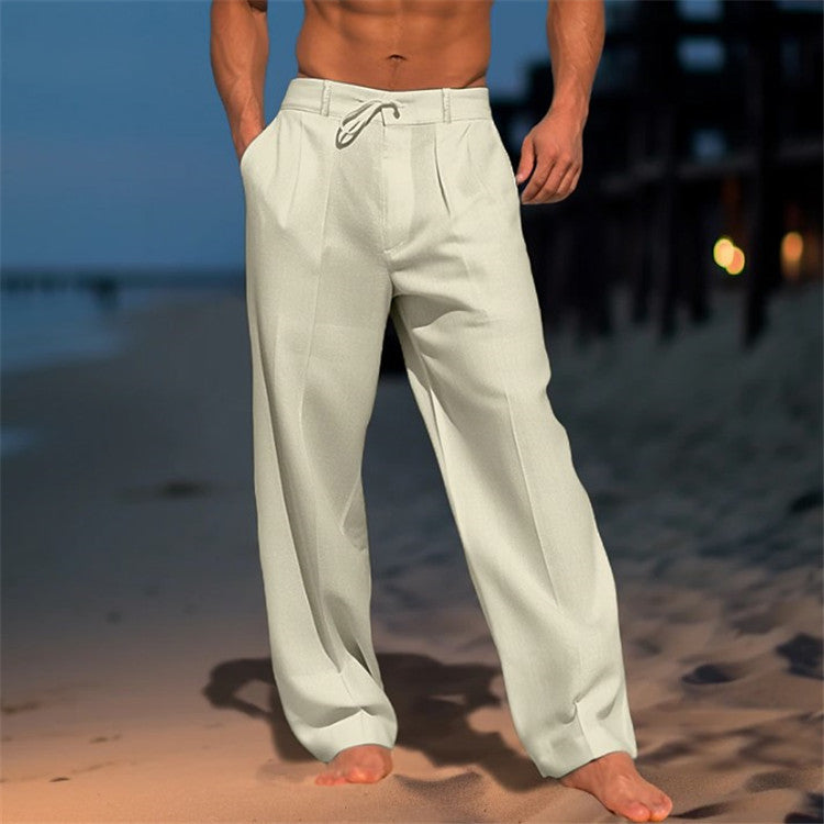 Pantalon Léger Été Taille Élastique Confort et Style Décontracté