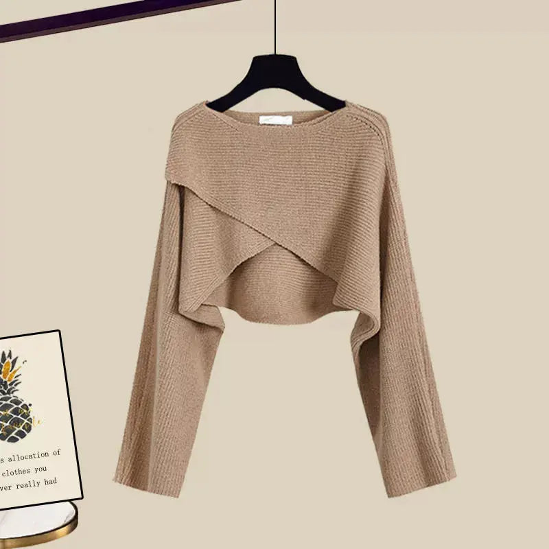 Ensemble Top Croisé et Jupe Longue Femme
