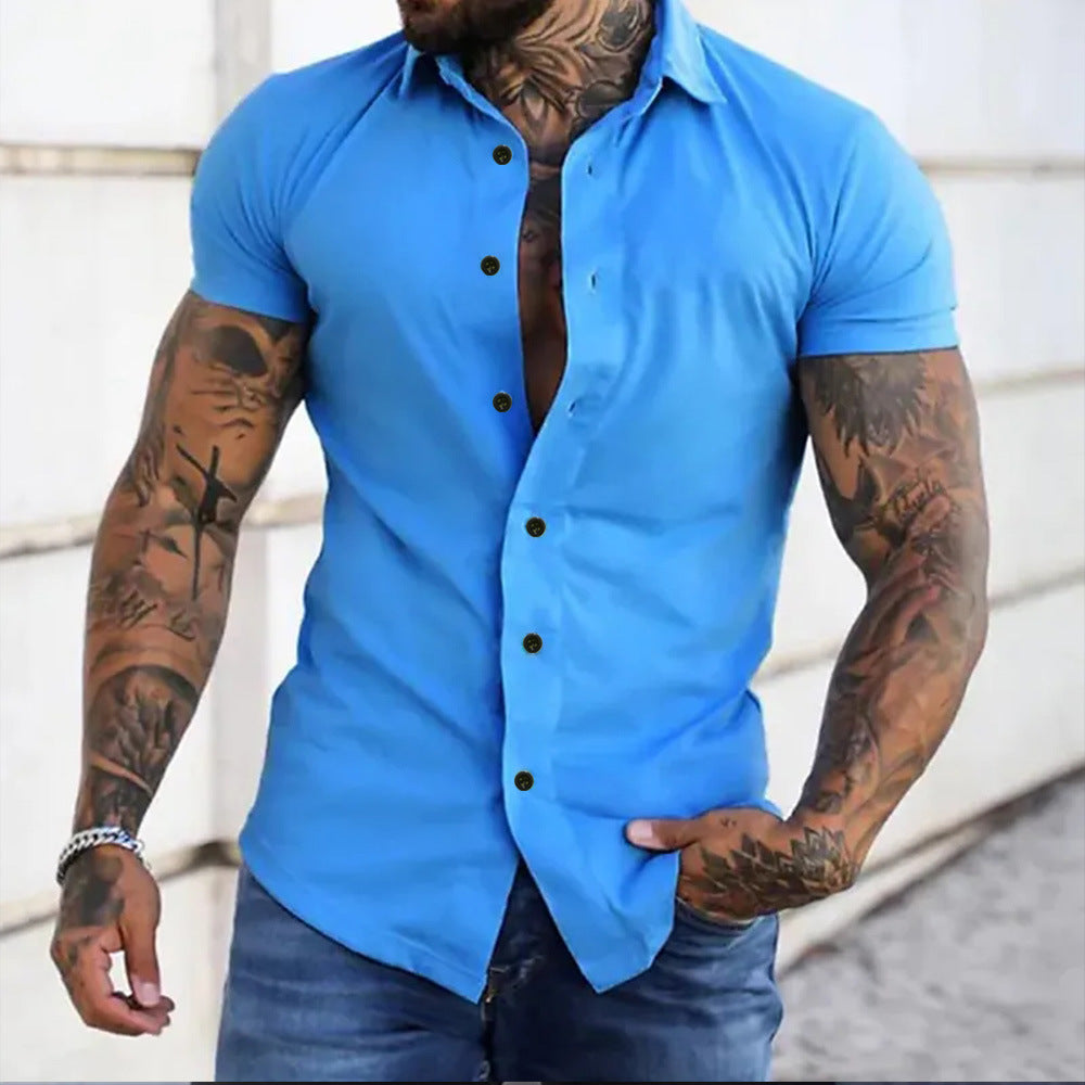 Chemise Ajustée Manches Courtes Élégante et Style Moderne