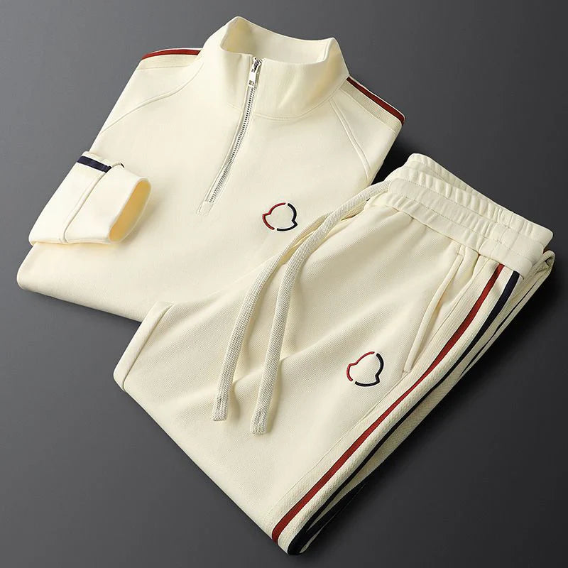Ensemble Sport Élégant Col Zippé Confort et Style Moderne