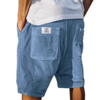 Short Rayé à Taille Élastique Homme