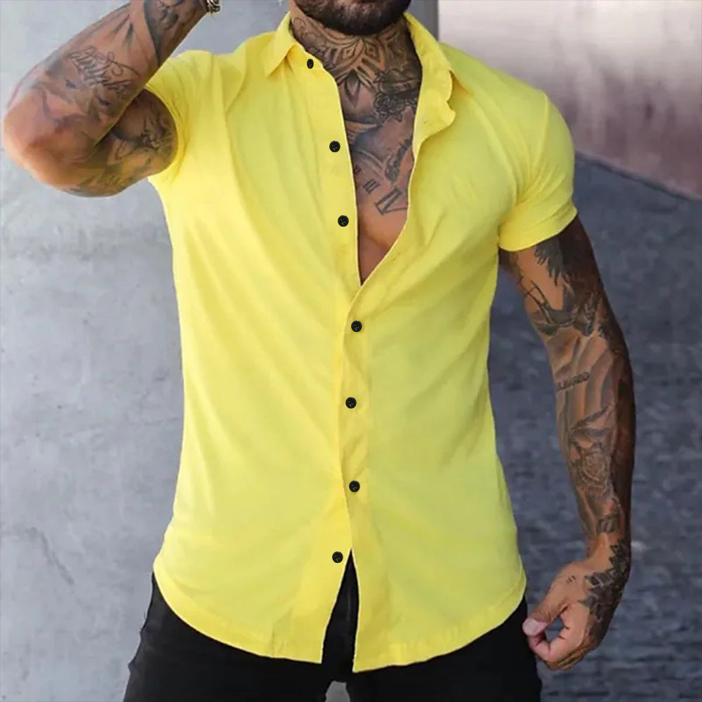 Chemise Ajustée Manches Courtes Élégante et Style Moderne