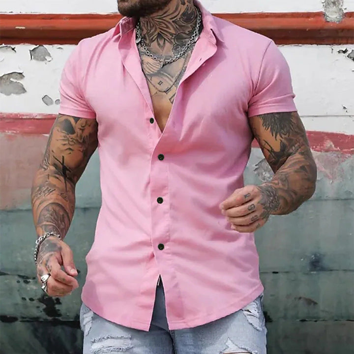 Chemise Ajustée Manches Courtes Élégante et Style Moderne