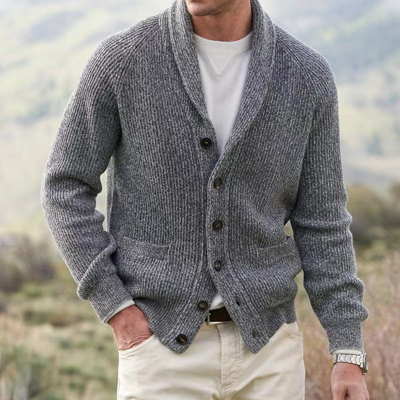Cardigan Homme Col Châle Élégant