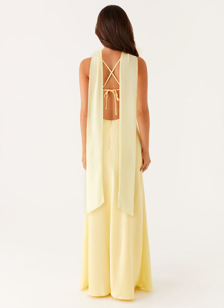 Robe Longue à Bretelles Fines Femme