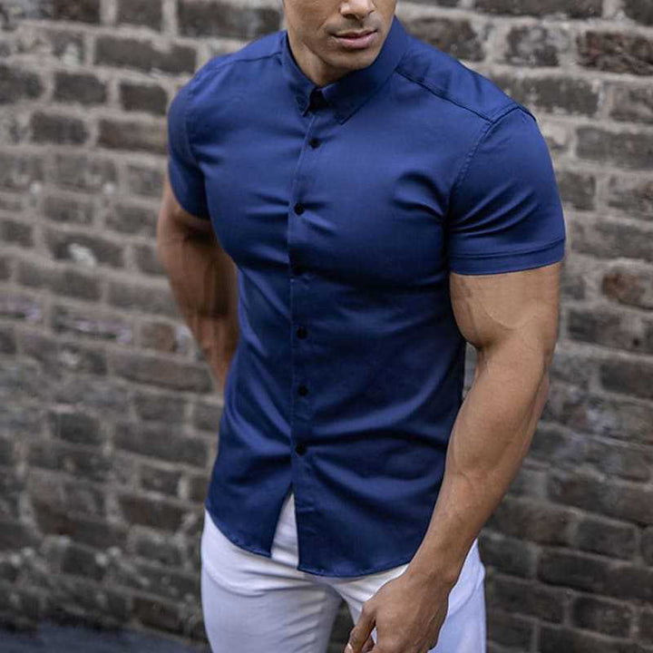 Chemise Ajustée Manches Courtes Élégante et Style Moderne