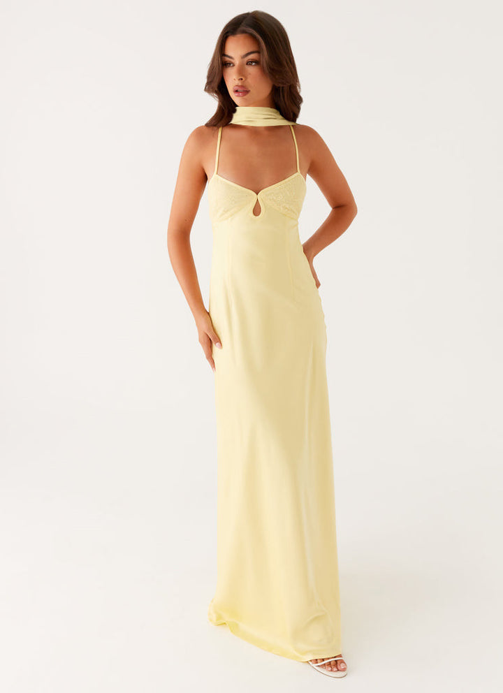 Robe Longue à Bretelles Fines Femme