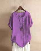 Blouse Femme Boutonnée Lin Décontractée