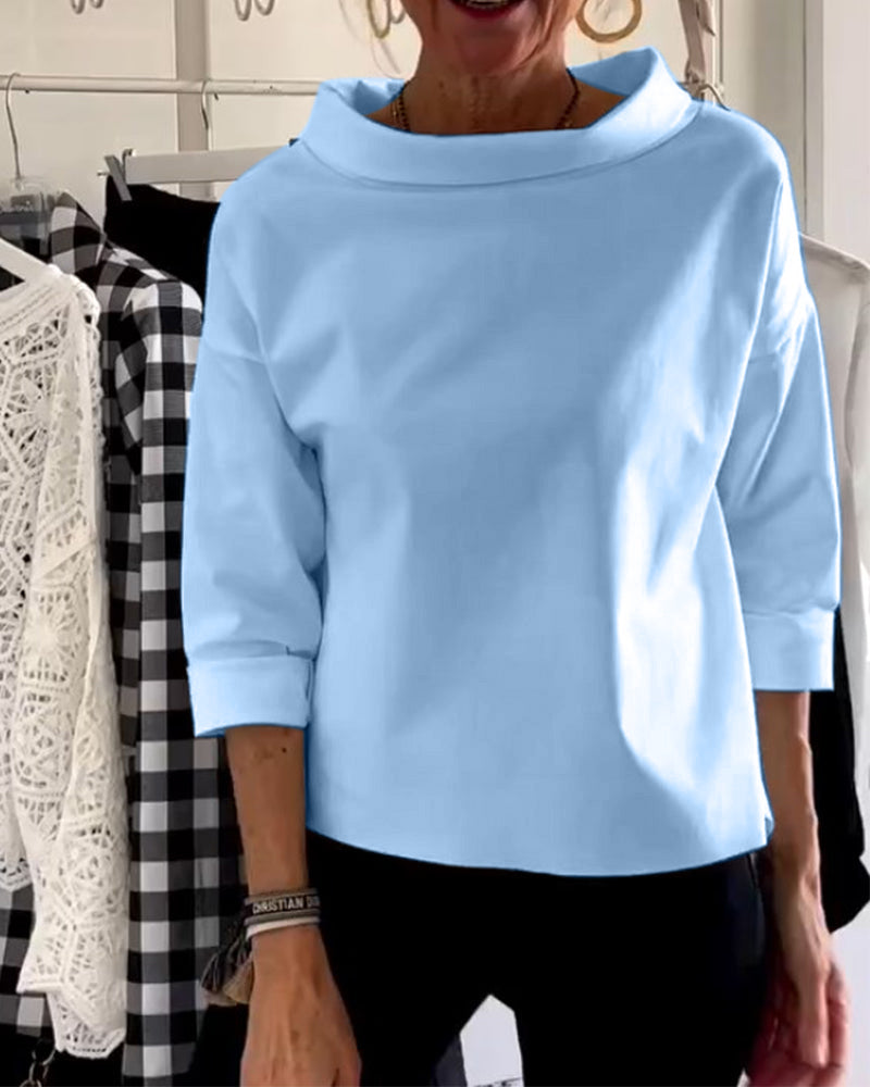 Blouse Femme Col Bateau Élégante