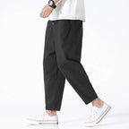 Pantalon Décontracté Léger Taille Élastique Confort et Style Moderne