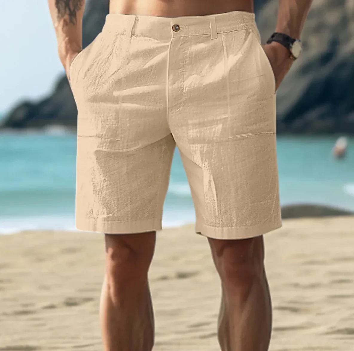 Short Homme Lin Léger Été