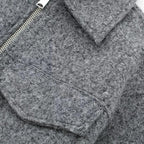 Veste Courte Texturée à Fermeture Zippée